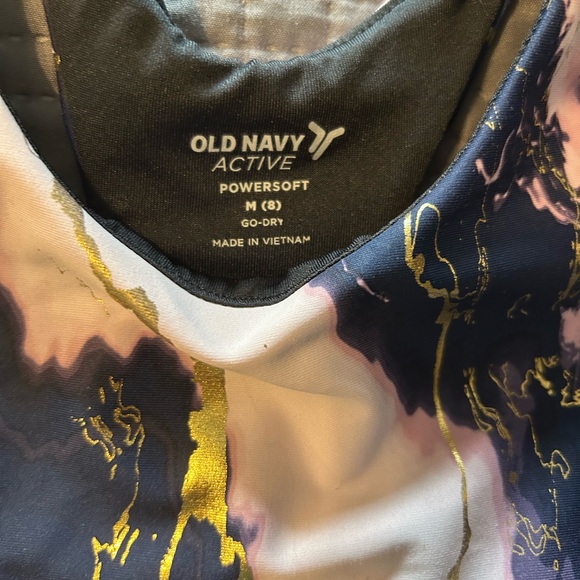 Old Navy Girl’s Abstract Tank Top - Black, Pink, and Gold - Picture 2 of 3